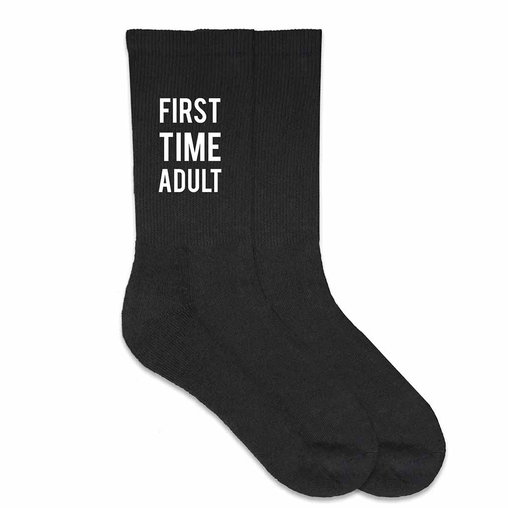 Custom crew socks digitally printed makes a great gift idea for the graduating senior
