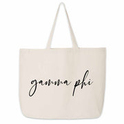 Gamma Phi Beta sorority nickname digitally printed on canvas tote bag is a great gift for your sorority sister.