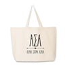 Alpha Sig sorority bags are the perfect cotton canvas tote bag for bid day chapter orders with our bulk discount