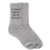 My favorite daughter gave me these socks digitally printed on crew socks.