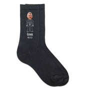 Photo face socks custom printed using your photo on cotton dress socks