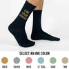 Available ink color choices for custom printed socks.