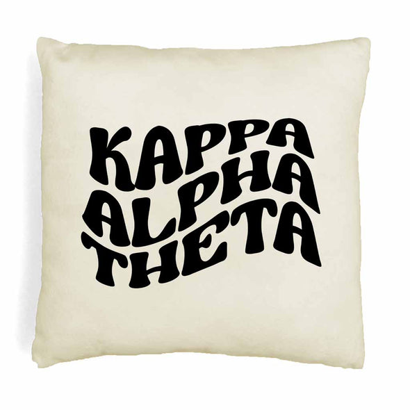 Super cute sorority boho design custom printed on white or natural cotton throw pillow cover.