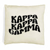 Super cute sorority boho design custom printed on white or natural cotton throw pillow cover.