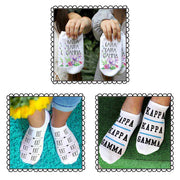 Cute Kappa Kappa Gamma cotton footie socks are soft and comfy and great for sorority big little gifts