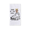 King of the Grill custom photo dishtowel for the grill master personalized gift.