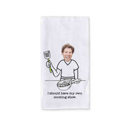 My own cooking show two piece dish kitchen towel custom printed and personalized with your photo.