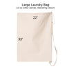 Laundry bag sizing chart.
