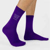 2 year anniversary purple socks personalized with a wedding date