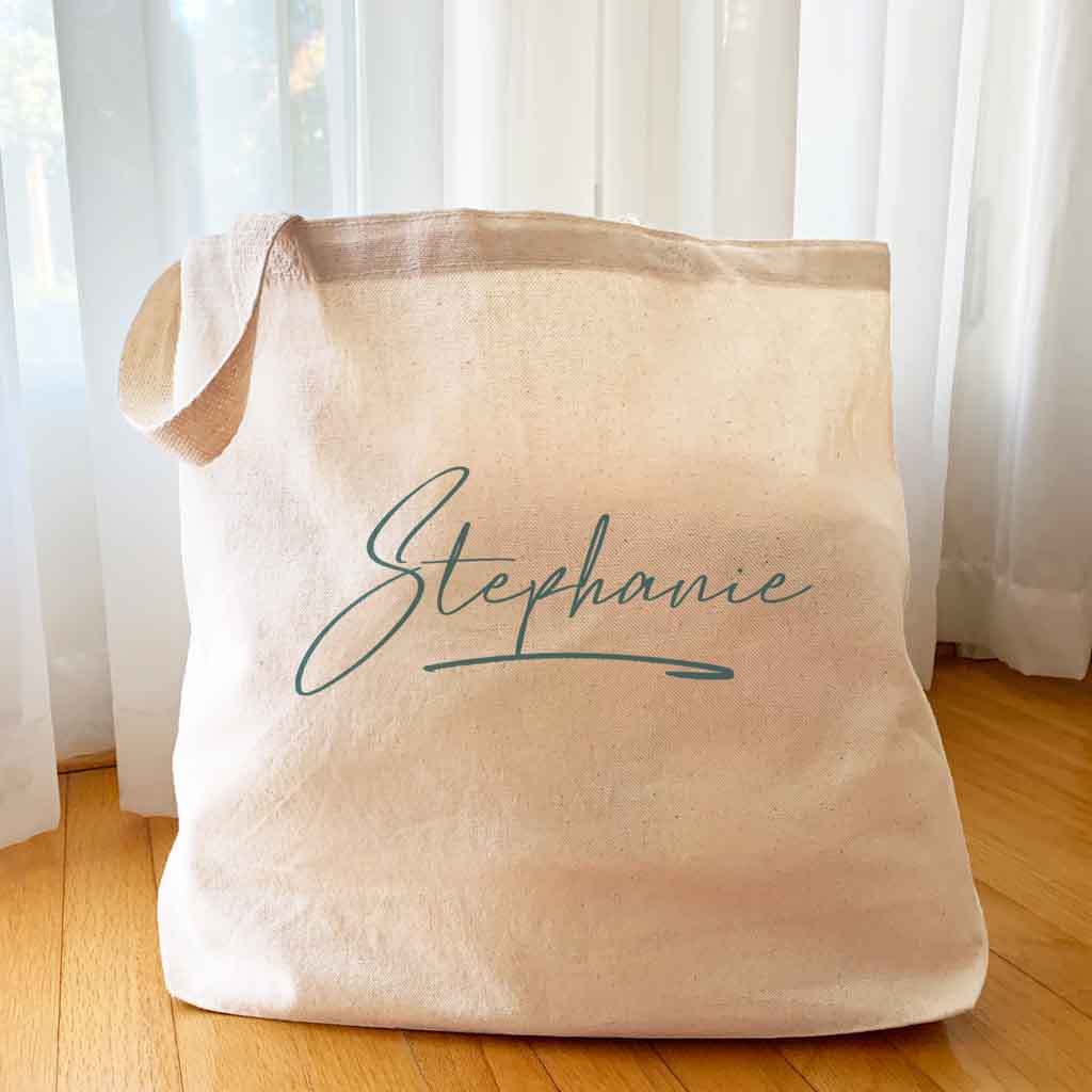 Bridal Party Tote Personalized with a Stylized Monogram – Sockprints