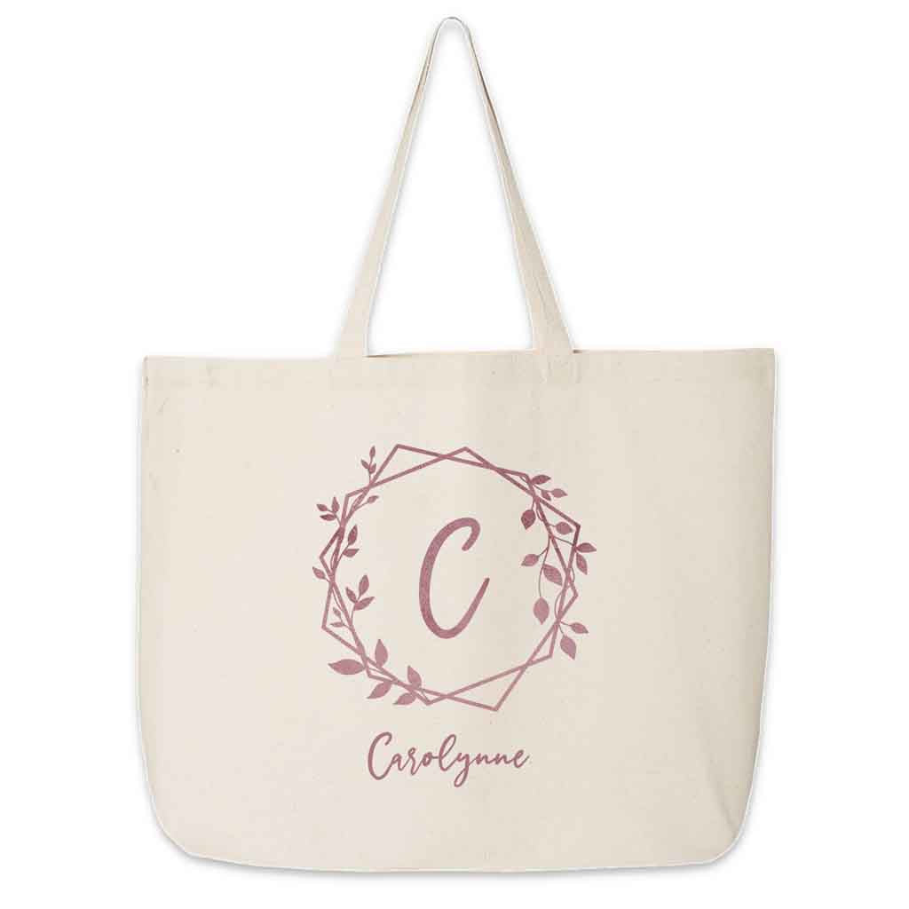 Bridal Party Tote Personalized with a Stylized Name – Sockprints