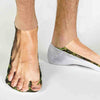 Cute grass covered feet design digitally printed on white no show socks make a great gift.