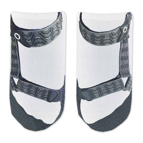 Mens sandal socks digitally printed on no show socks with classic or gripper soles are the perfect gift!