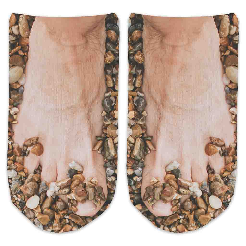 Father Rocks Socks Cookstown Funny Socks Printed with Men’s Feet Covered in Rocks