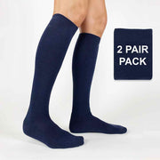 Solid navy knee high socks for women, great sport sock on sale. Great socks for dodge ball, kick ball, soccer, and other sports team socks.