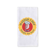 Custom printed two piece photo dish towel set for the gourmet cook personalized with your initial.