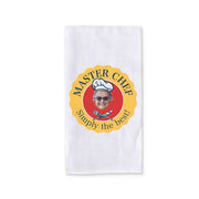 Custom printed two piece photo dish towel set for the gourmet cook personalized with your initial.