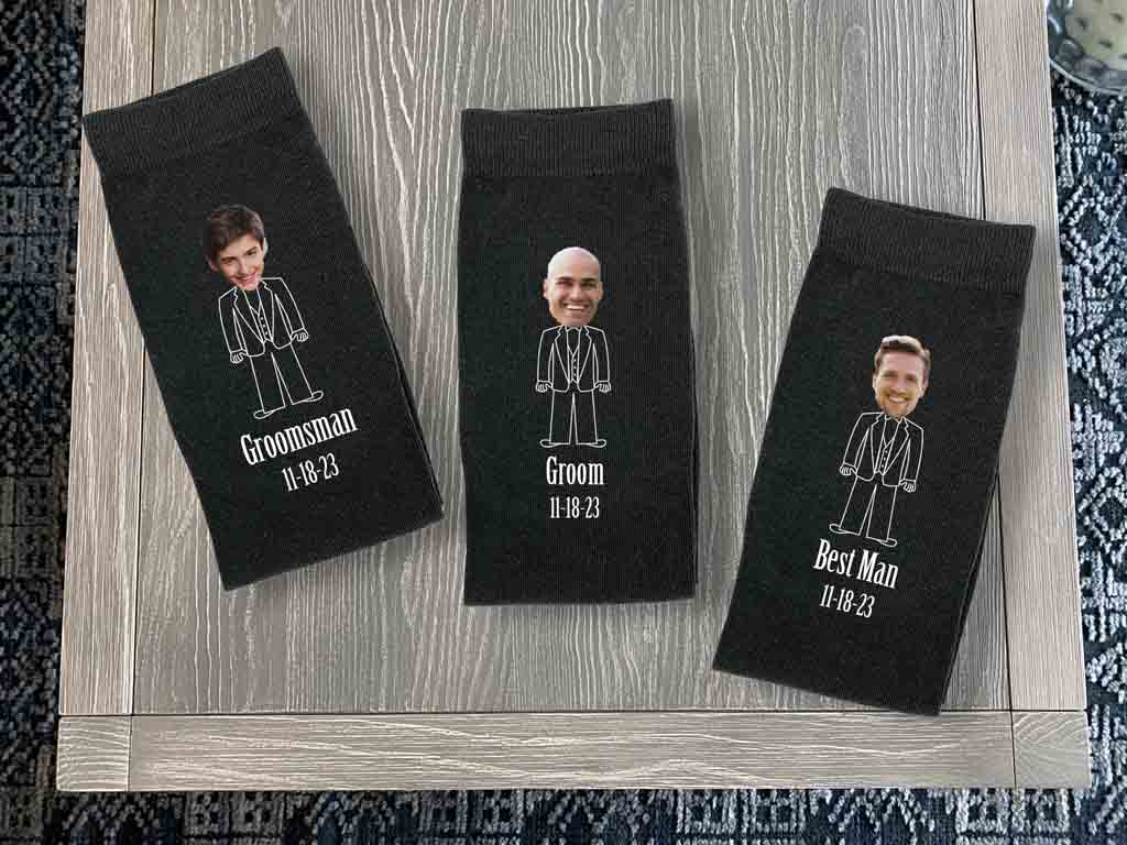Personalized Wedding & Groomsmen Socks from $14.95