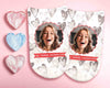 Cute no show socks custom printed with my funny valentine and photo with pink or gray heart design.