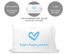 Kappa Kappa Gamma sorority name and heart design custom printed on standard pillowcase