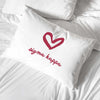 Sigma Kappa sorority name heart design custom printed on pillowcase