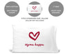 Sigma Kappa sorority name and heart design custom printed on pillowcase