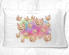 Cute rainbow wash design in background of your favorite photo face cropped and digitally printed all over the pillowcase makes a great gift for your daughter.