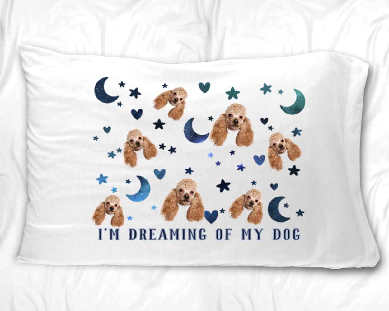 I'm dreaming of my dog and your pets photo face cropped in all over design makes a unique gift for your daughter.