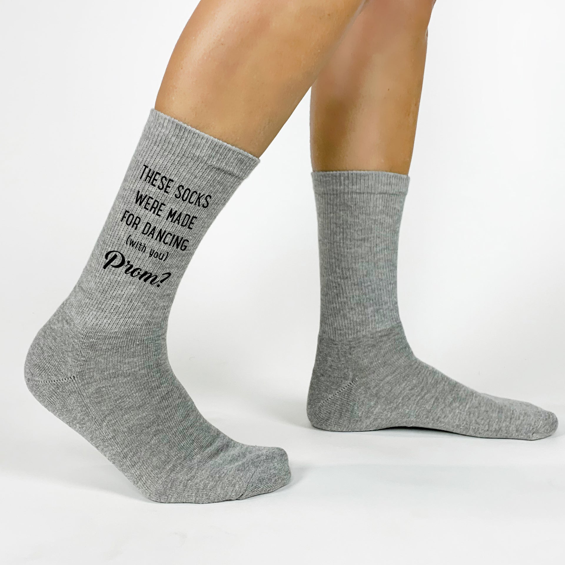 My Goal is Prom - PROMposal Socks - White Cotton Socks