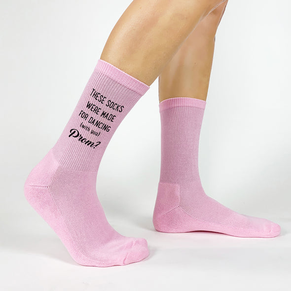 These Socks Were Made for Dancing - PROMposal Crew Socks