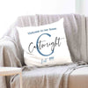 Welcome to our home design custom printed on throw pillow cover with your initial, name and year established.