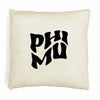 Super cute sorority boho design custom printed on white or natural cotton throw pillow cover.