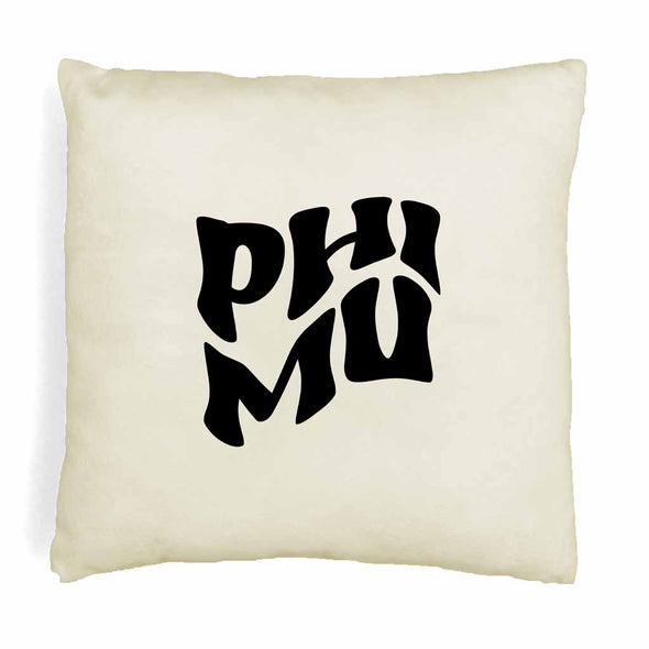 Super cute sorority boho design custom printed on white or natural cotton throw pillow cover.