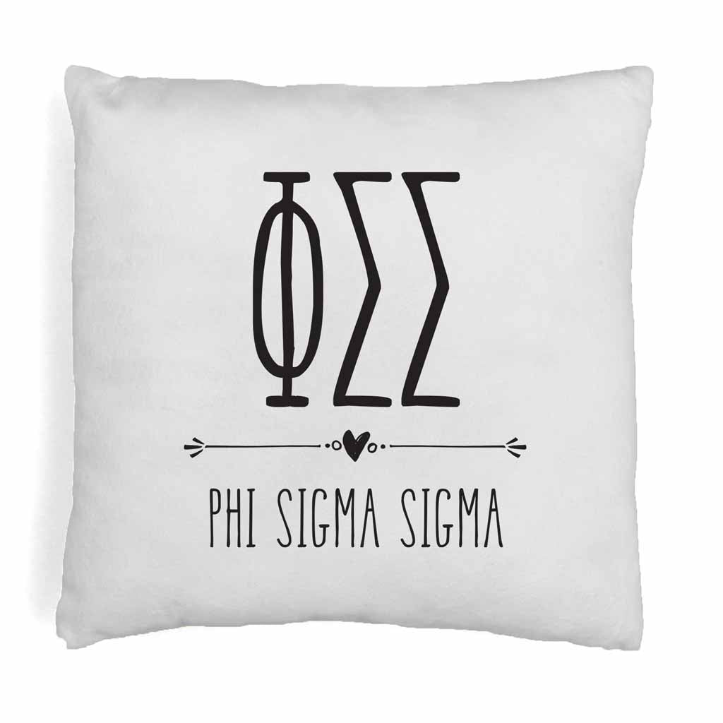 Super cute sorority boho design custom printed on white or natural cotton throw pillow cover.