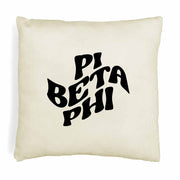 Super cute sorority boho design custom printed on white or natural cotton throw pillow cover.