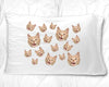 Custom printed photo faces in collage print all over the pillowcase.