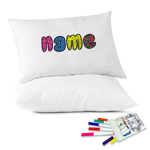 Fun Personalized Pillowcase with Name FREE Fabric Markers