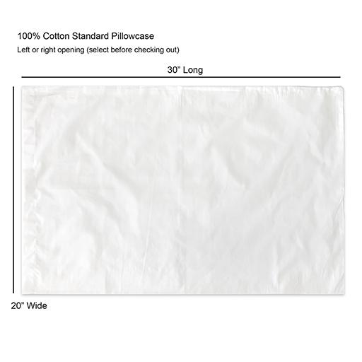 we use a standard 100% cotton pillowcase for our printing process