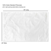 100% Cotton Standard White Pillowcase.