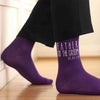 Personalized boho style design custom printed father of the groom wedding flat knit dress socks with your wedding date.