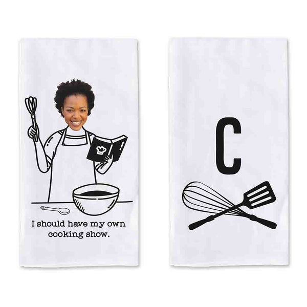 Flaming Sketch Personalized Kitchen Towels Hand Towel 2 piece Set