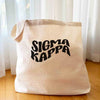 Sigma Kappa digitally printed simple mod design on roomy canvas sorority tote bag.