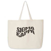 Sigma Kappa digitally printed simple mod design on roomy canvas sorority tote bag.