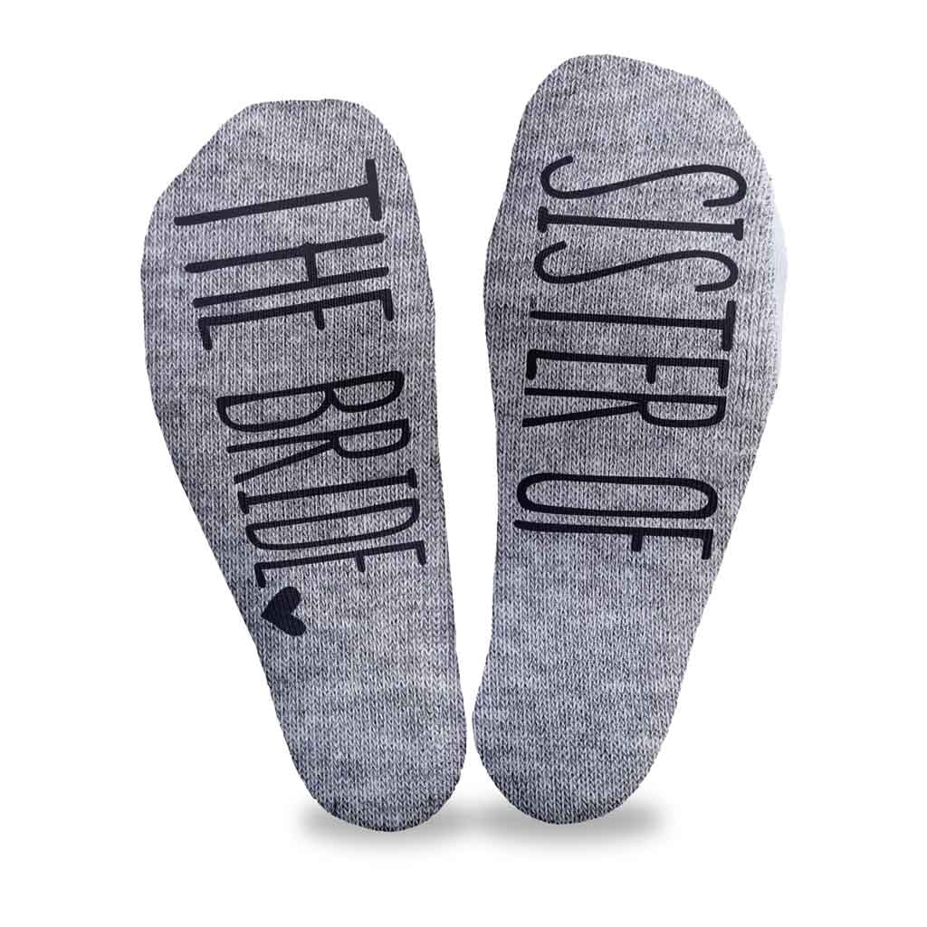 Bridesmaids Socks Wedding Role Printed on Bottom of Socks