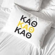 Kappa Alpha Theta sorority letters custom printed on pillowcase