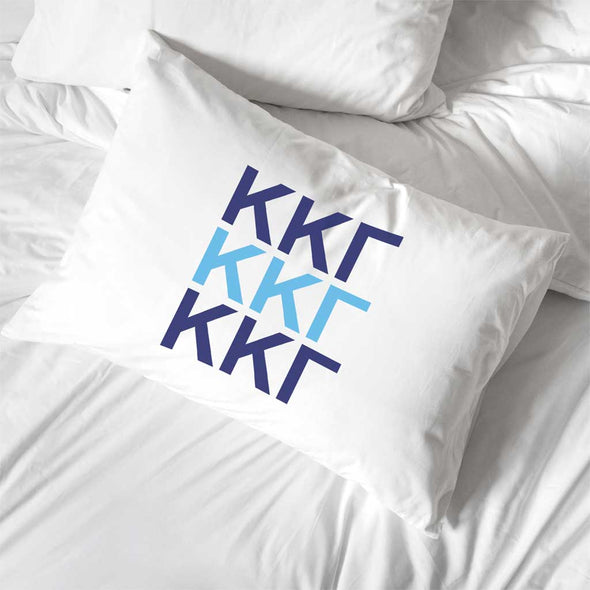 Kappa Kappa Gamma sorority letters custom printed on pillowcase