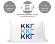 Kappa Kappa Gamma sorority letters custom printed on pillowcase