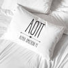 Alpha O sorority name and greek letters custom printed on cotton pillowcase