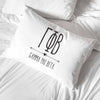 Gamma Phi Beta sorority letters and name printed on pillowcase