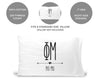 Phi Mu sorority name and letters custom printed on pillowcase